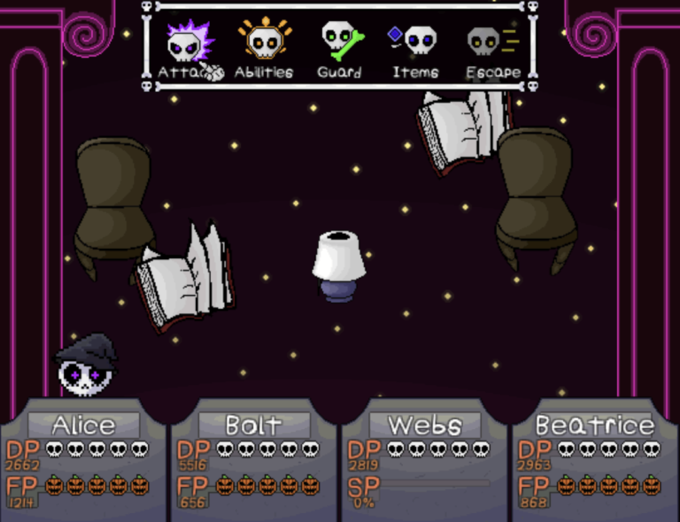 An in-game battle
