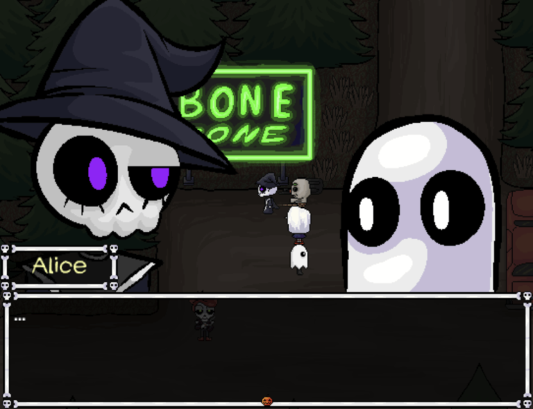 In-game dialog.